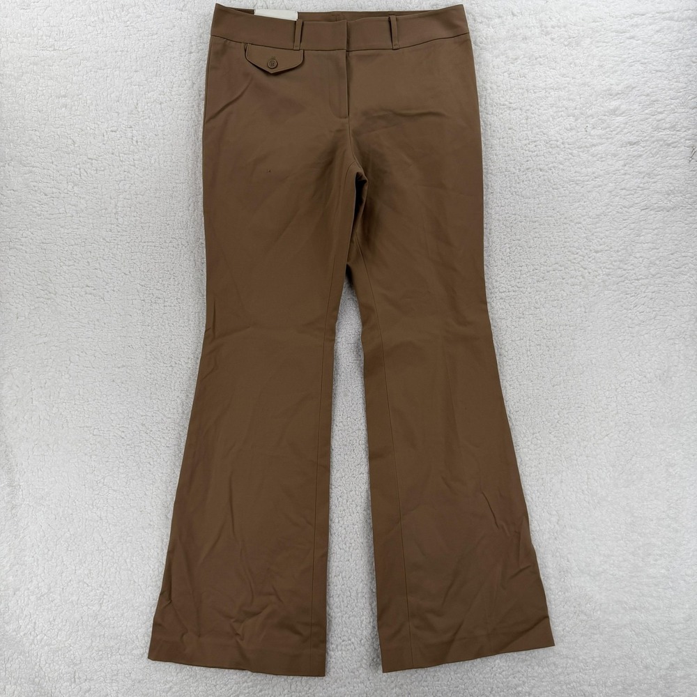 Club Monaco Ursula Dress Pants Womens 12 Brown Low Rise Flare Leg Stretch Career